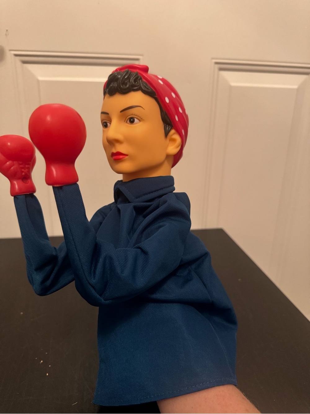 Archie McPhee Rosie The Riveter Punching Hand Puppet